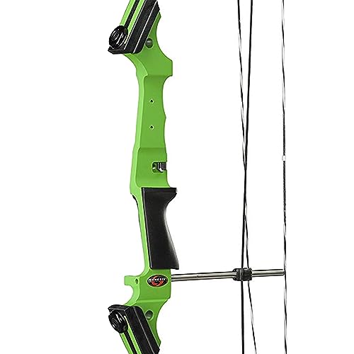 GENESIS Archery Compound Bow Kit Adjustable Draw Length & Weight for Left-Handed Green