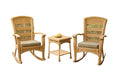 Tortuga Outdoor Portside Plantation 3pc Rocking Chair Set Amber