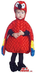 SPOTSOUND Customised Red Parrot Plush Costume Children Size