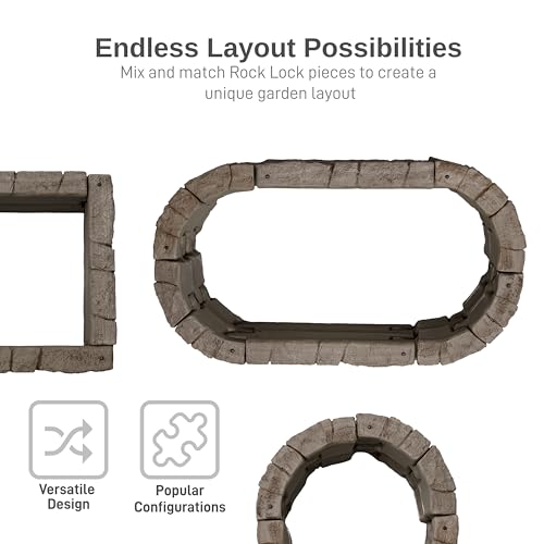 RTS Home Accents Rock Lock Raised Garden Bed Kit 96" Oval