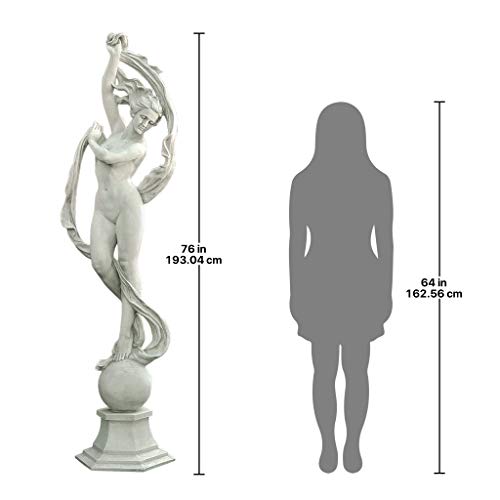 Design Toscano Aurora Roman Woman of Dawn Garden Statue 76" Antique Stone Finish