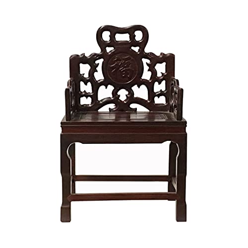 orientliving Chinese Rosewood Handmade Miniature Armchair Display Decor Art AWS1915 Brown