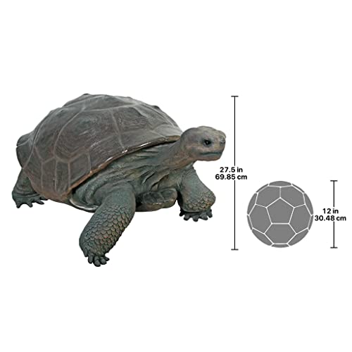 Design Toscano Grand Scale Wildlife Galapagos Tortoise Statue Full Color