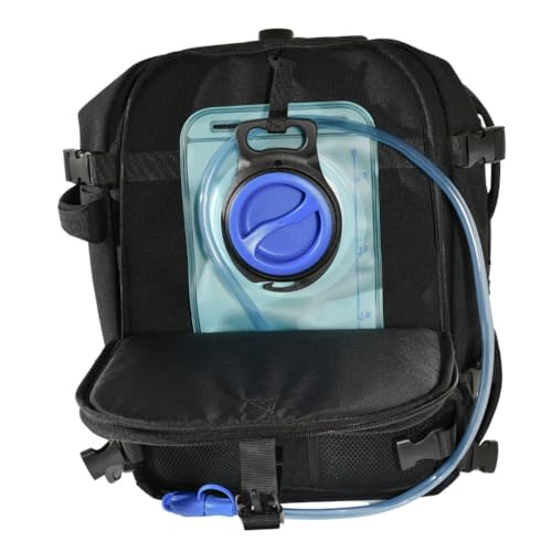 HYPERWEAR Hyper Ruck Backpack - 3 Rucking Plates/Laptop Sleeves - Weight Vest Fitness Day Pack, 20L Black Silver