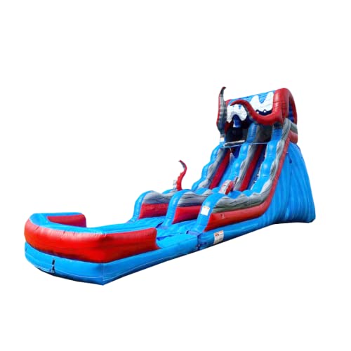 JumpOrange 19' Ocean Battle Inflatable Water Slide with Pool