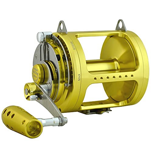 EAT MY TACKLE 80 Wide 2 Speed Fishing Reels on 130-160 lb Blue Marlin Rods (4 Pack) Black