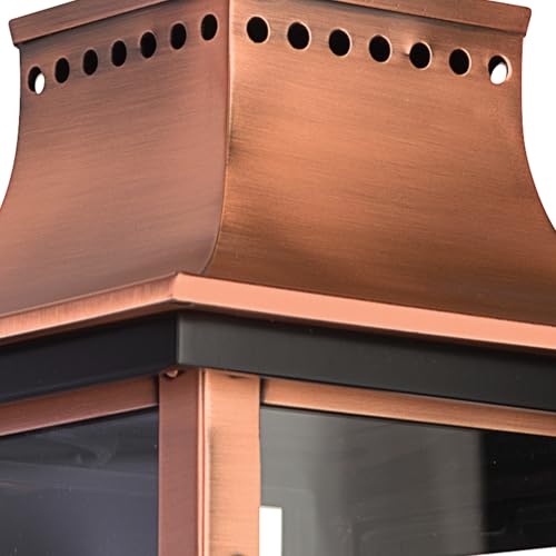Quoizel Chalmers Outdoor Wall Lantern 15 Inch 1-Light Aged Copper
