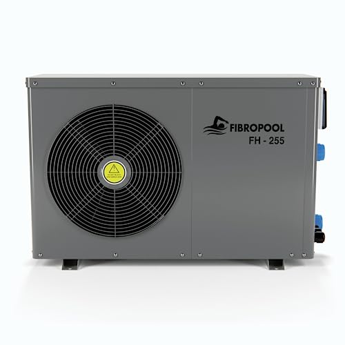 FibroPool Swimming Pool Heat Pump FH255 55,000 BTU Gray