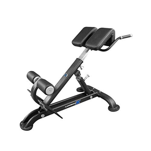 Ab Coaster Lumbar X 45-Degree Back Extension Bench Adjustable Black