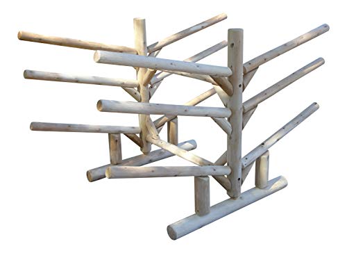 Log Kayak Rack 2 Canoe 2 Kayak 2 SUPS Rack Canyon Brown