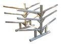 Log Kayak Rack 2 Canoe + 2 Kayak + 2 SUPS Rack Unfinished