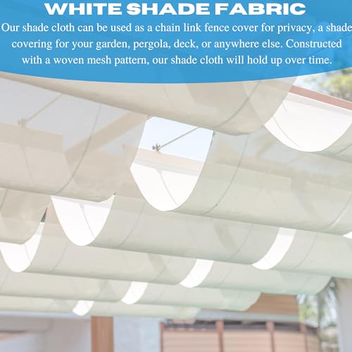 Farm Plastic Supply VBS White Shade Cloth 50% Mesh Fabric 12' x 250' Green