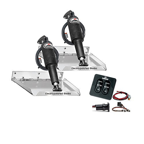 LENCO MARINE RT12X12 Standard Performance Trim Tab Kit with Tactile Switch 12V