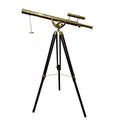 collectiblesBuy Decorative Nautical Shiny Brass Telescope with Brown Tripod