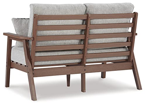 Signature Design by Ashley Emmeline Classic Outdoor Loveseat Beige & Gray