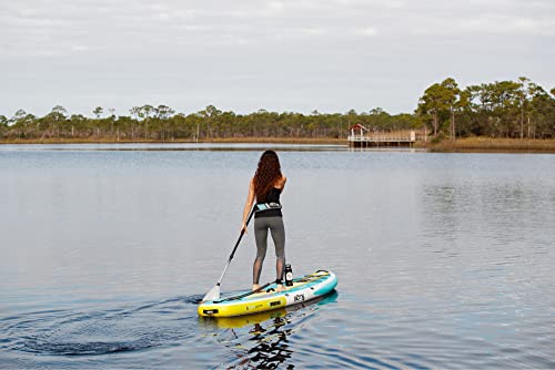 BOTE 10' FT 8" Breeze Aero Inflatable Stand Up Paddle Board Full Trax Citron
