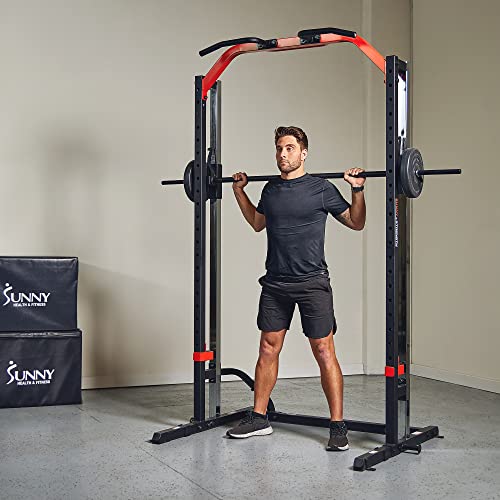 Sunny Health & Fitness Smith Machine Squat Rack Essential Series Black