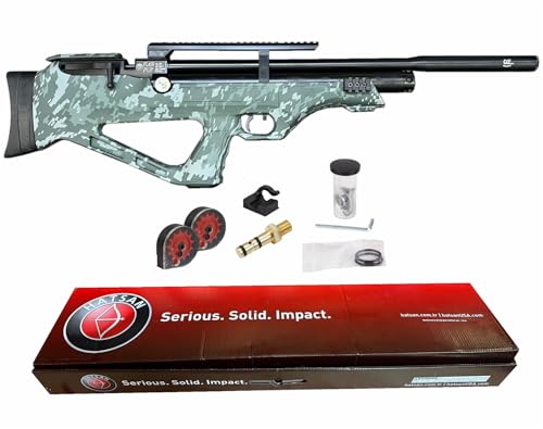 Wearable4U Hatsan FlashPup QE Limited Edition .25 Cal Air Rifle Bundle Digital Green Camo with Pellets, Targets, and Scope
