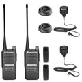 Motorola Solutions CP100D Analog UHF Portable Two Way Radio Bundle with Remote Speaker Mic Black