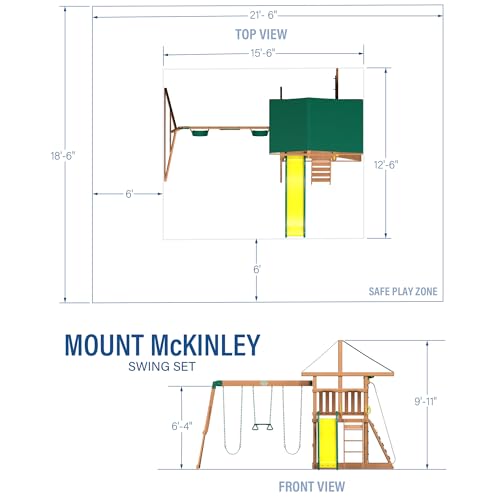 Backyard Discovery Mount McKinley Cedar Swing Set Light Brown