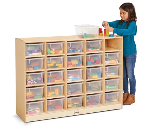 Jonti-Craft 25 Cubbie-Tray Mobile Storage Yellow