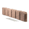 Beuta Cobblestone BlockXL Lawn and Garden Landscape Edging - 9.5" Tall Natural Resin, Fade Rust and Corrosion Resistant, Includes 3 Anchoring Spikes