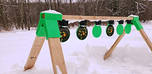 THROOM Reactive Self-Healing Shooting Targets Bundle with 2x4 Stand Brackets and Splatter Stickers Green