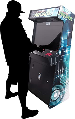 Creative Outdoor Distributor Full-Size Arcade Cabinet with Trackball, 5,100 Games, 32" Screen, 2 Stools