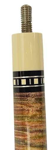 Meucci Handcrafted Billiards Pool Cue Stick - Rainbow Stain + Hard CASE (19 oz)