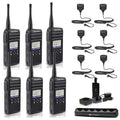 Motorola Solutions DTR700 Digital 2-Way Radio 50 Channels with Multi-Unit Charger & 6 Remote Speaker Mics Black
