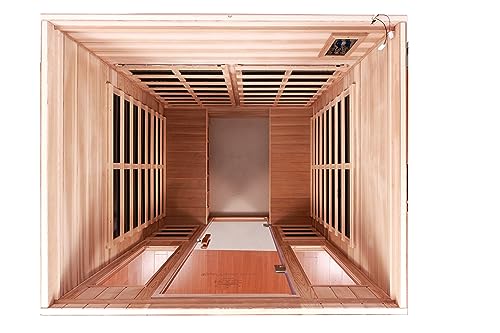HFYee Infrared Sauna Box 4 Person Indoor Outdoor Sauna Room Natural