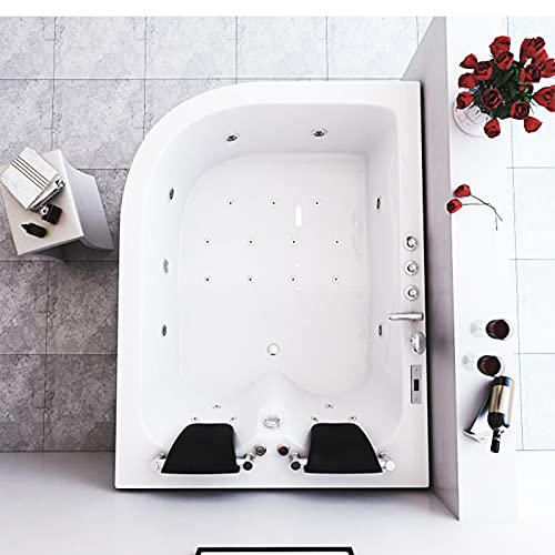 SIMBASHOPPING USA Whirlpool Bathtub Hot Tub Massage Double Pump 2 Persons FLORENCE