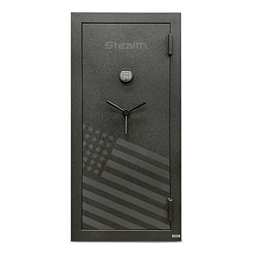 Stealth Essential Gun Safe EGS28 Special Edition FLAG 28 Gun Capacity California DOJ Approved Black