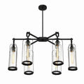 Eurofase Yasmin 6-Light Outdoor Pendant Vintage Style Satin Black