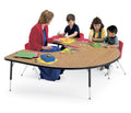 Virco Adjustable Height Horseshoe Activity Table 60"x66