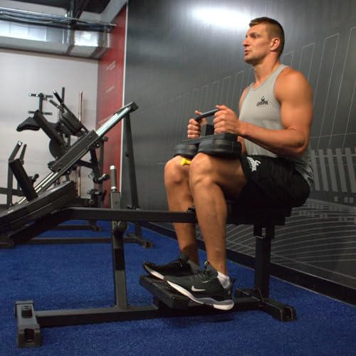 Gronk Fitness Plate Loaded Seated Calf Raise Black