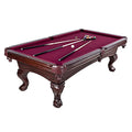 Hathaway Augusta 8-ft Pool Table with Burgundy Felt - Mahogany Finish