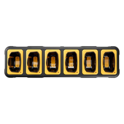 DEWALT DXFRS800 Heavy Duty Walkie Talkies Bundle with Remote Speaker Microphones, 6 Pack Black/Yellow