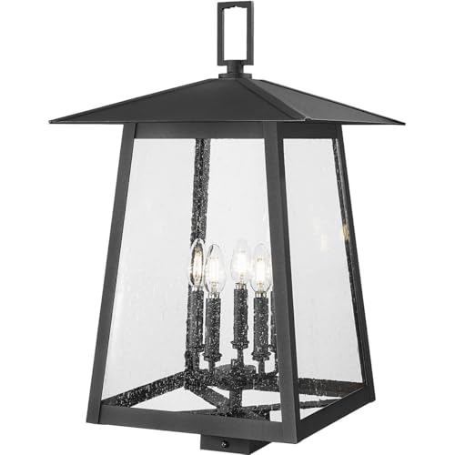 Z-Lite Rainer 5 Light Post Light 26" Tall Black