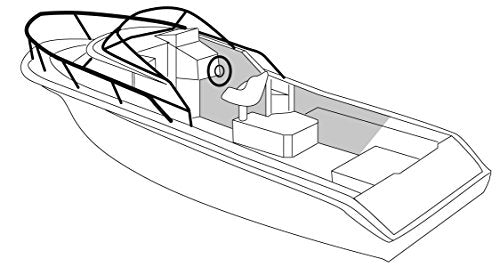 TaylorMade Survivor Marine Products Boat Cover for Euro Style Walk Around Cuddy Cabin Boat 26-Feet 5-Inch to 27-Feet 4-Inch Cranberry