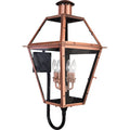 Quoizel Rue De Royal Charleston Outdoor Wall Lantern 29.5 Inch 4-Light Aged Copper