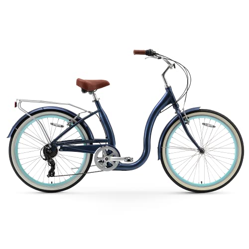 sixthreezero Easy Boarding Women's 7-Speed Bicycle Navy