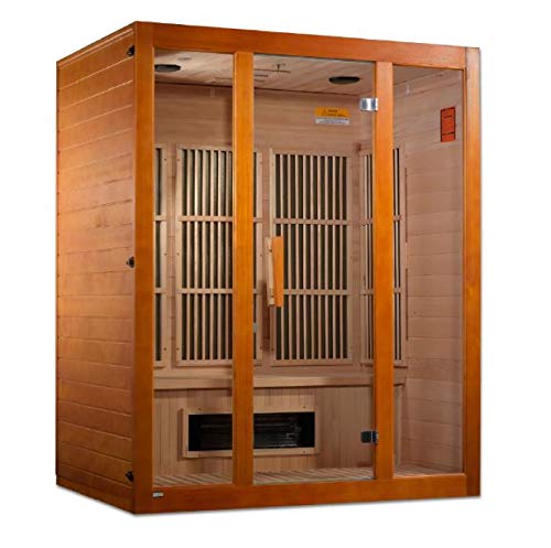 Maxxus Sauna Alpine 3 Person Low EMF FAR Infrared Sauna Canadian Hemlock