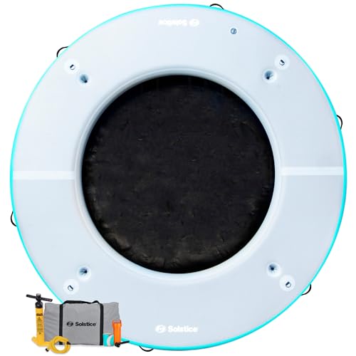 Solstice Circular Mesh Dock Gray/Blue 10'x10'