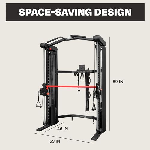 Inspire Fitness Home Gym Functional Trainer with Selectorized Smith Bar Black