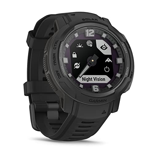 PlayBetter Garmin Instinct Crossover Solar Tactical Hybrid Smart Watch Black