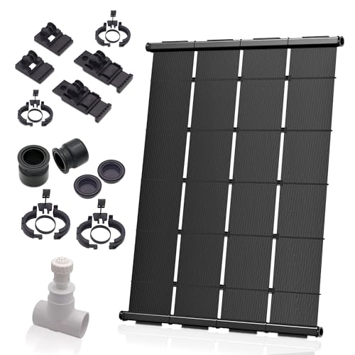 SolarPoolSupply Industrial DIY Solar Pool Heater Kit with High-Wind Mounting & Freeze Resistance - Includes 3 Solar Panels