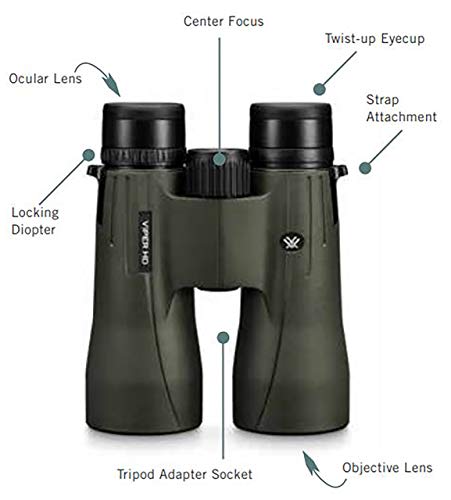 Vortex Viper HD Roof Prism Binoculars 10x50 Green
