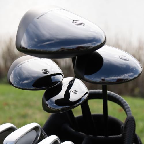 STIX Golf Driver, Woods & Hybrid Set - 460CC 10.5° Titanium - Graphite Shafts - Black