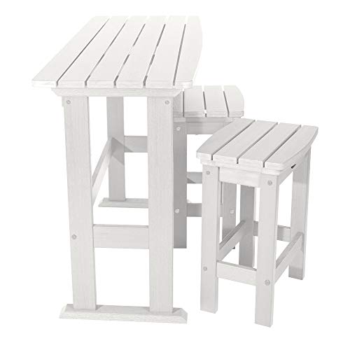 Highwood Lehigh 3pc Counter Height Balcony Dining Set White